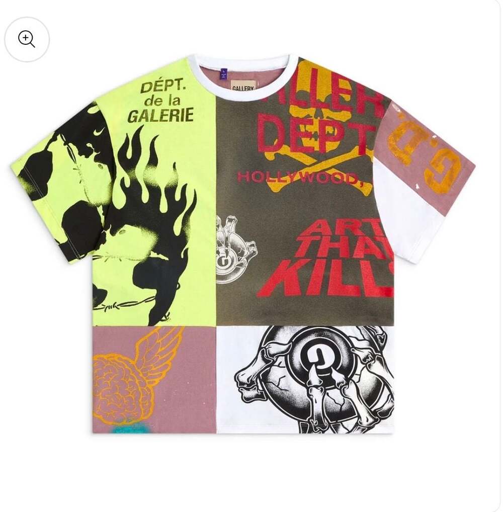 Gallery Dept. Retouche Reworked Short-Sleeve Patchwork Graphic T-Shirt